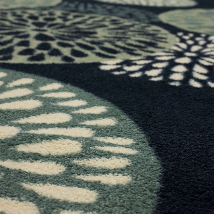 Lucia Botanical Blue Area Rug