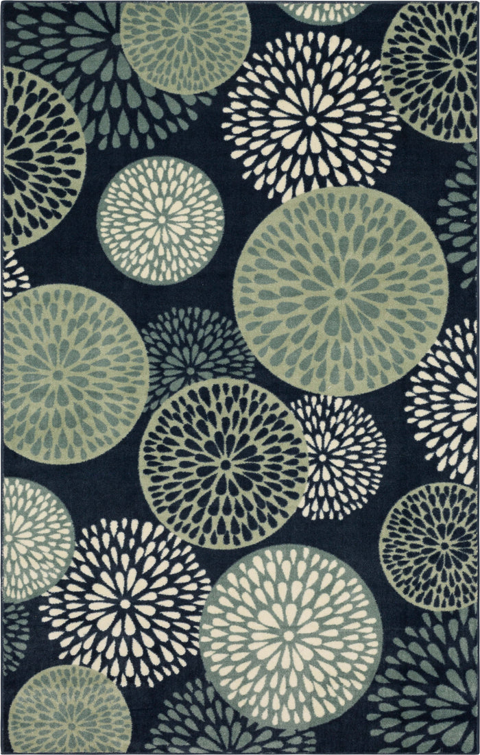 Lucia Botanical Blue Area Rug