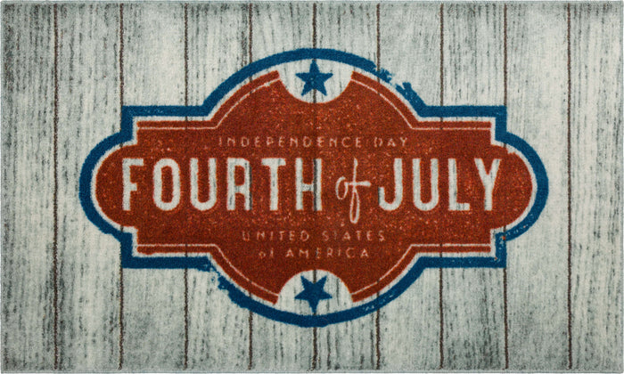Independence Day Gray Accent Rug