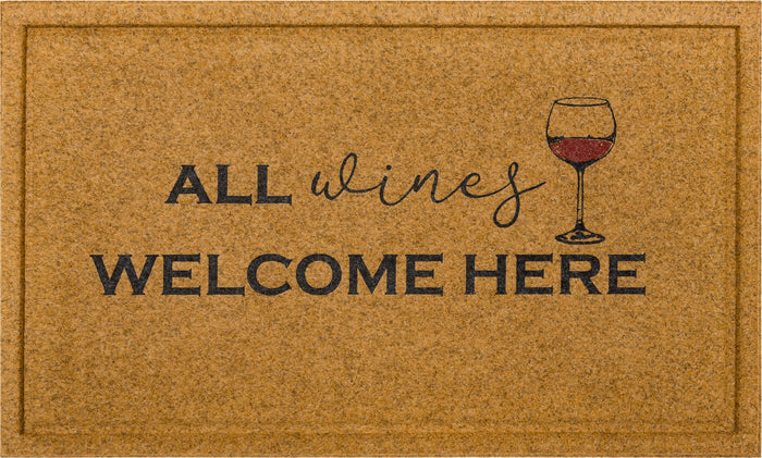 Wine Welcome Brown Mat