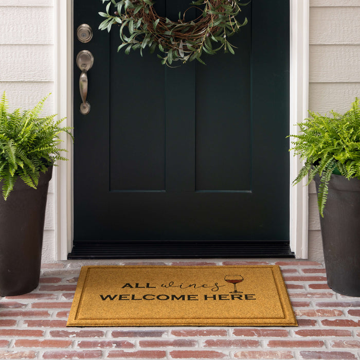 Wine Welcome Brown Mat