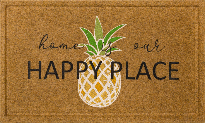 Happy Place Pineapple Brown Mat