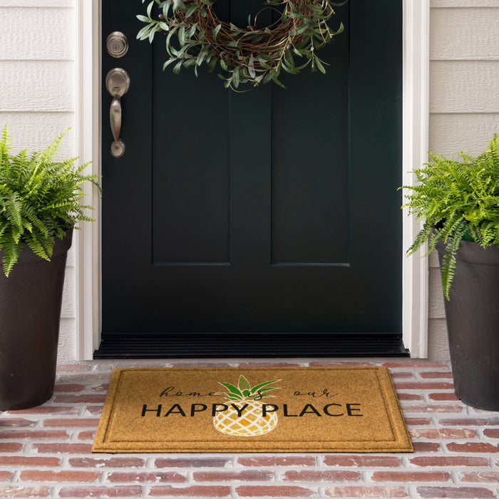 Happy Place Pineapple Brown Mat
