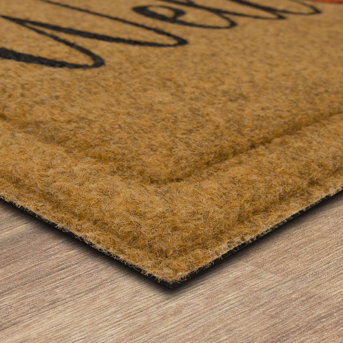Welcome Pumpkin Brown Mat