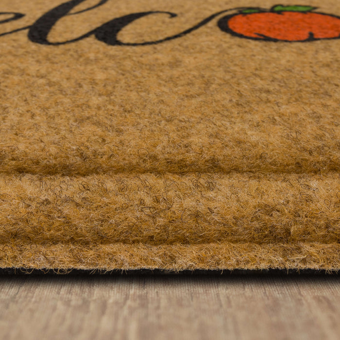 Welcome Pumpkin Brown Mat