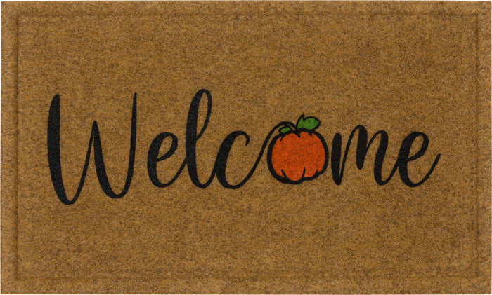 Welcome Pumpkin Brown Mat