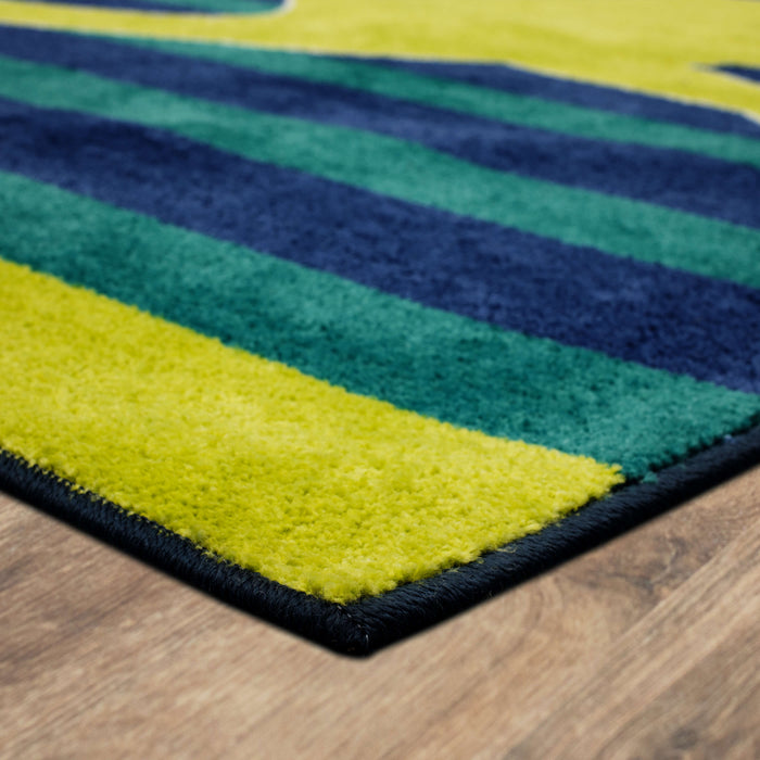 Lucia Dancing Dino Blue & Green Area Rug