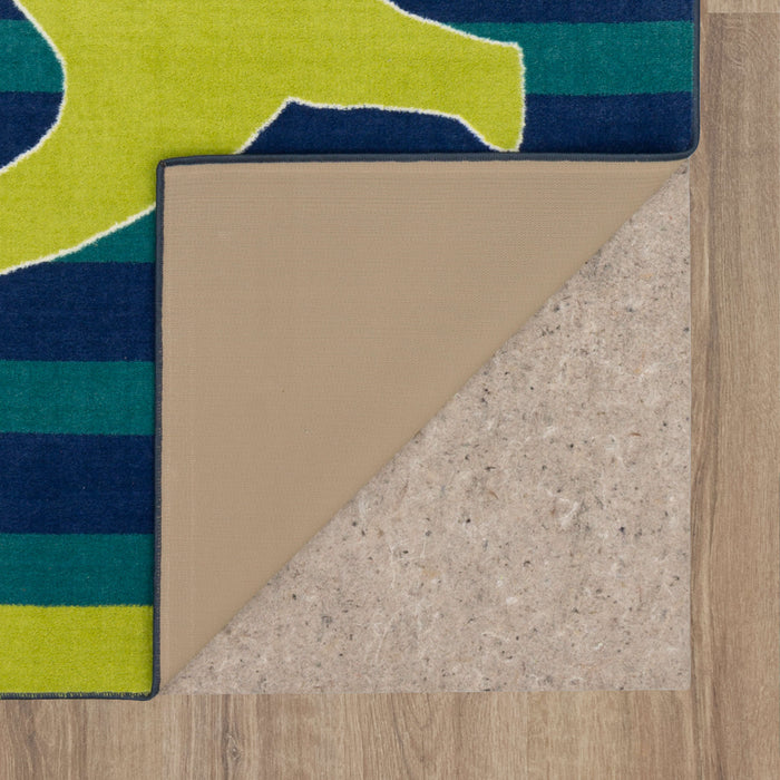 Lucia Dancing Dino Blue & Green Area Rug