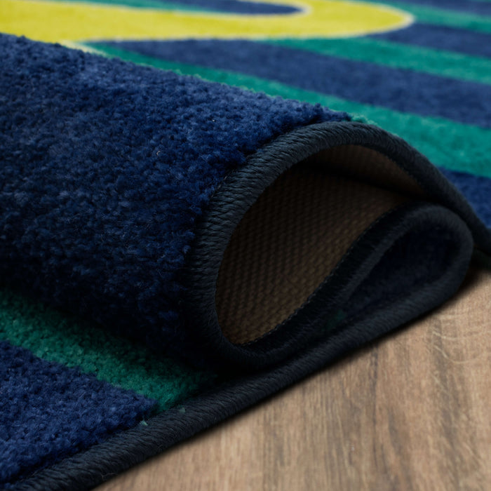 Lucia Dancing Dino Blue & Green Area Rug