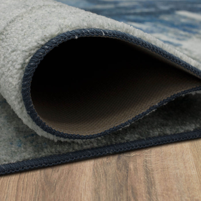 Technicolor Fritz Blue Area Rug
