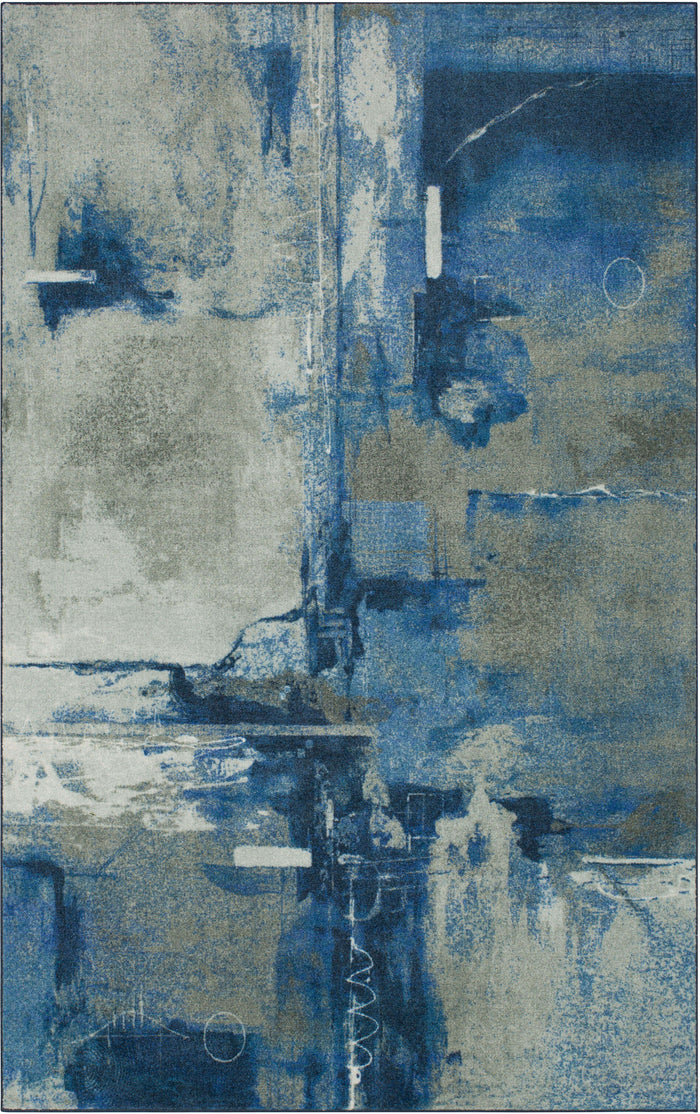 Technicolor Fritz Blue Area Rug