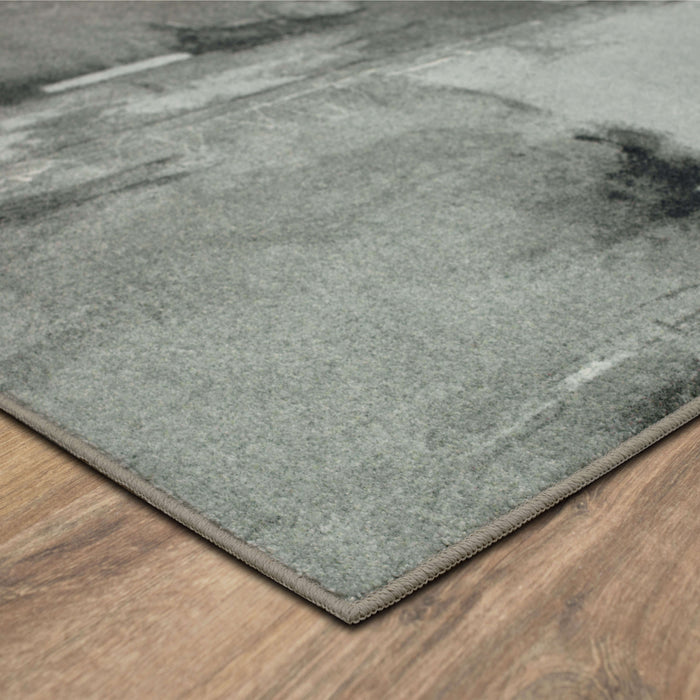 Technicolor Fritz Grey and Black Area Rug