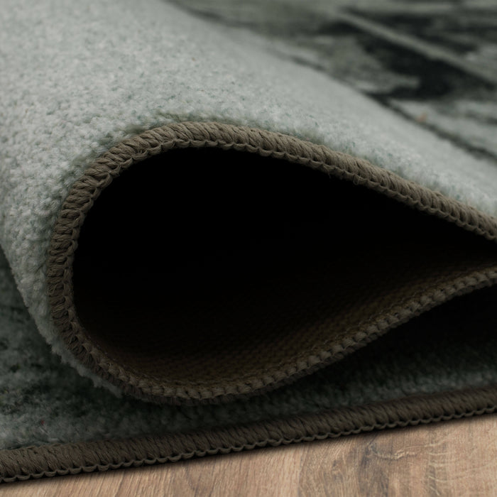 Technicolor Fritz Grey and Black Area Rug
