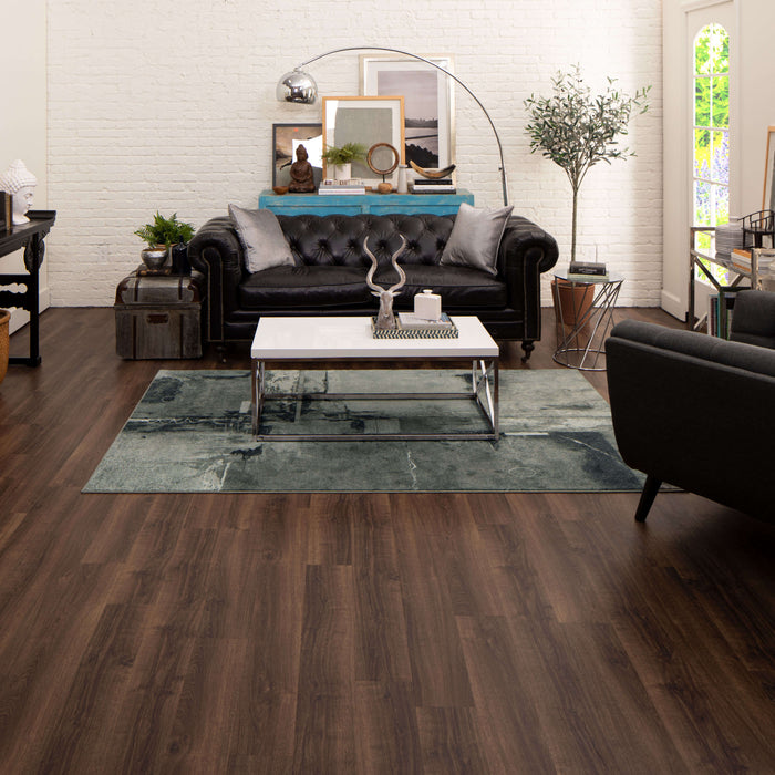 Technicolor Fritz Grey and Black Area Rug