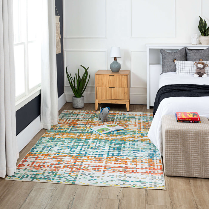 Technicolor Matrix Multi Area Rug