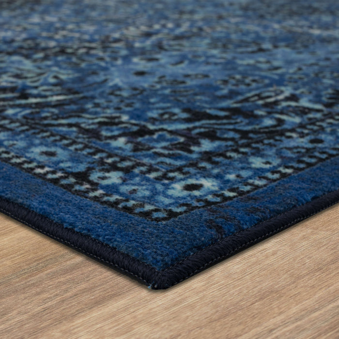 Technicolor Persian Blue Area Rug