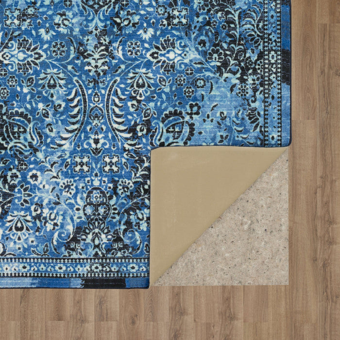Technicolor Persian Blue Area Rug