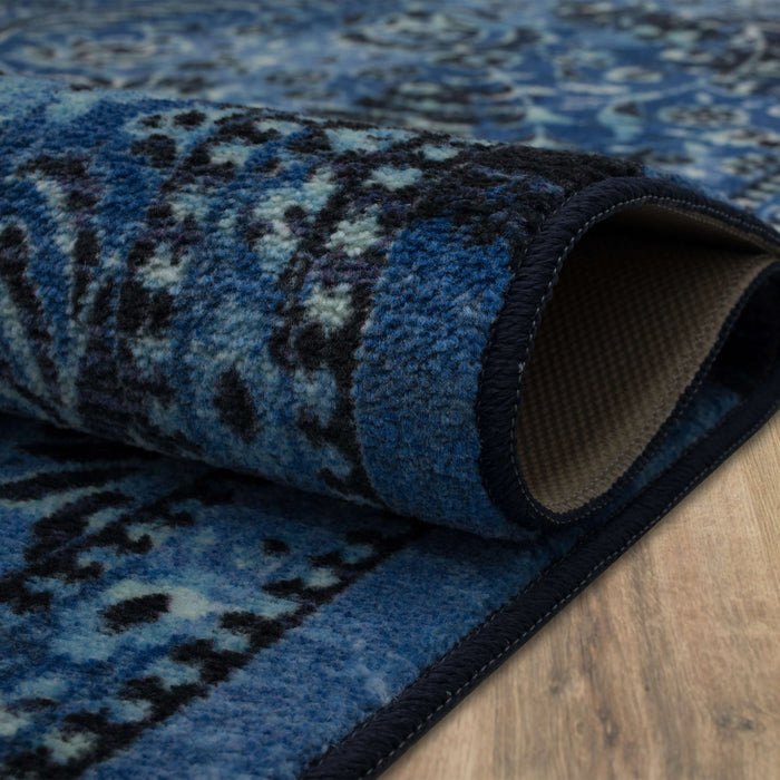 Technicolor Persian Blue Area Rug