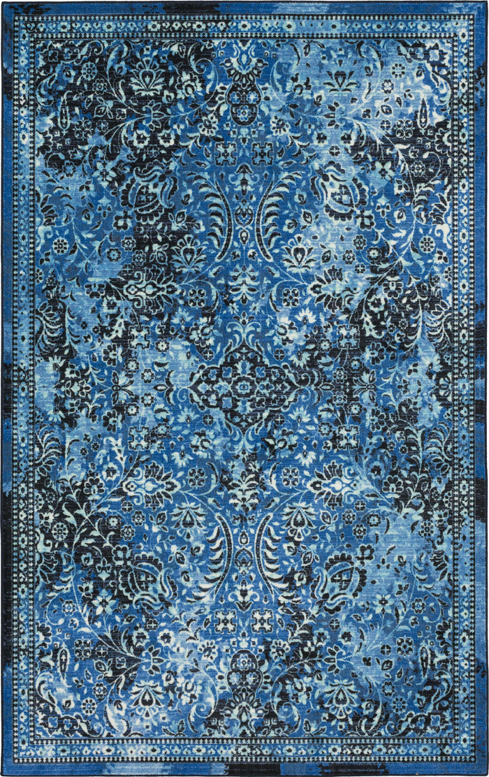 Technicolor Persian Blue Area Rug