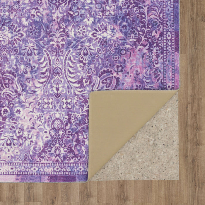Technicolor Persian Purple Area Rug