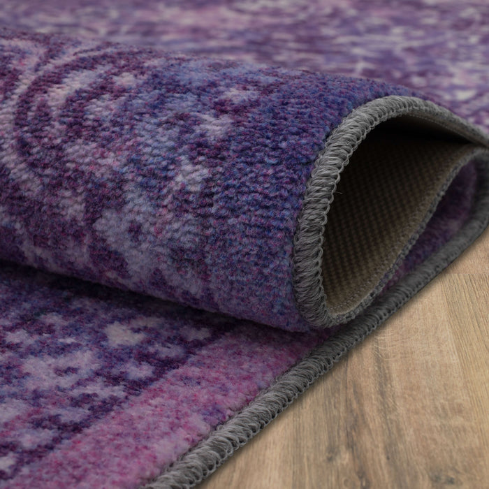 Technicolor Persian Purple Area Rug