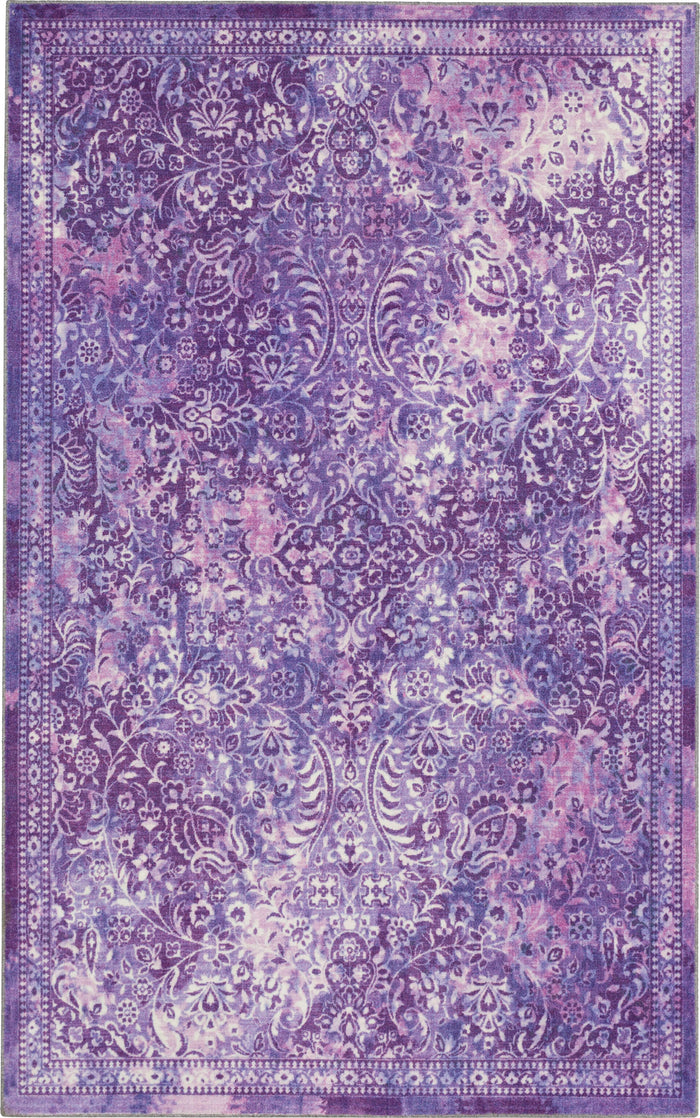 Technicolor Persian Purple Area Rug