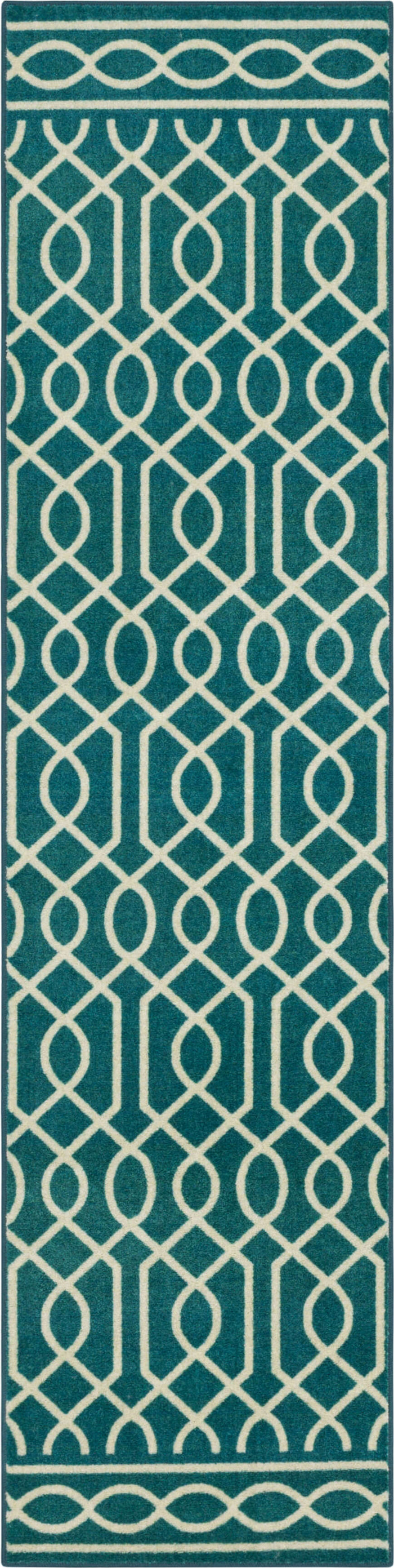 Technicolor Persian Teal Blue Area Rug