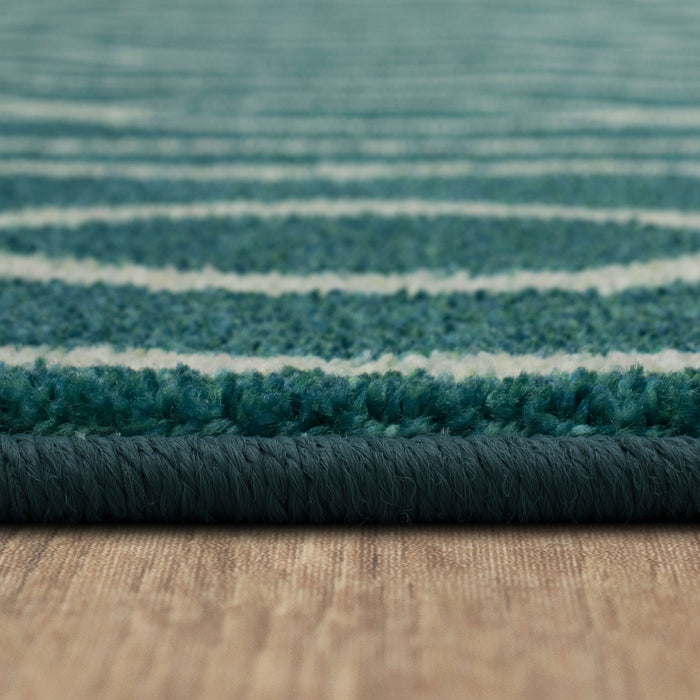 Technicolor Persian Teal Blue Area Rug