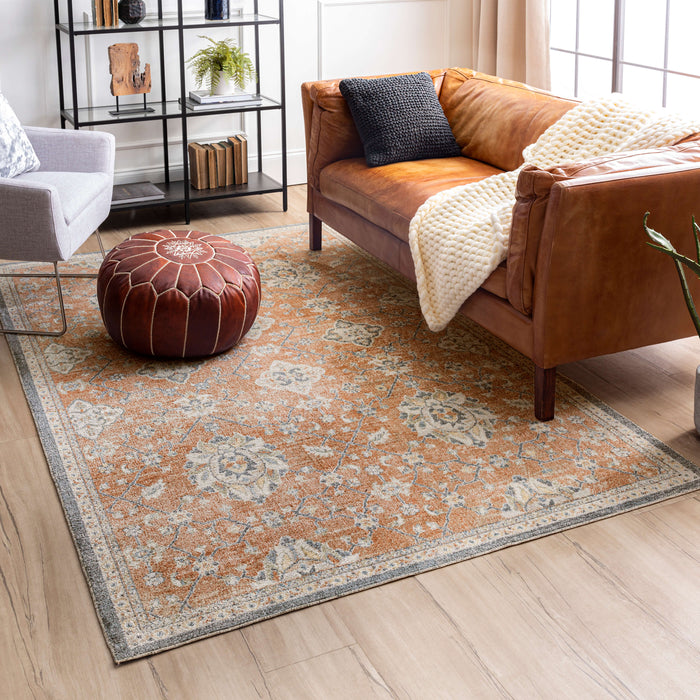 Burnt orange sales area rug