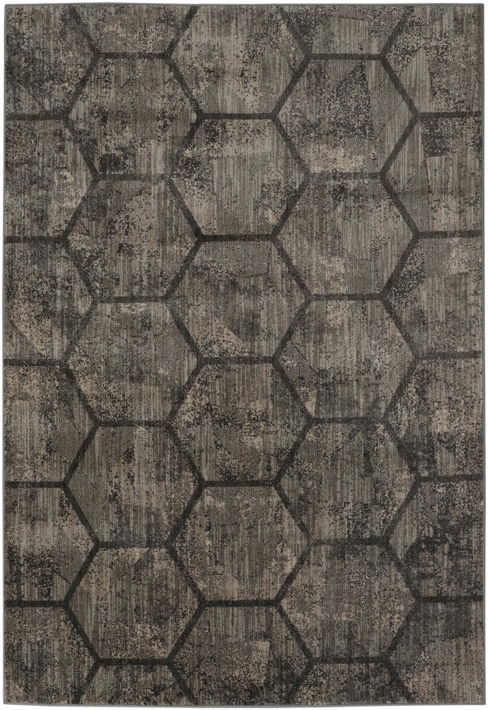 Geometric Collage Dark Linen Area Rug by Scott Living