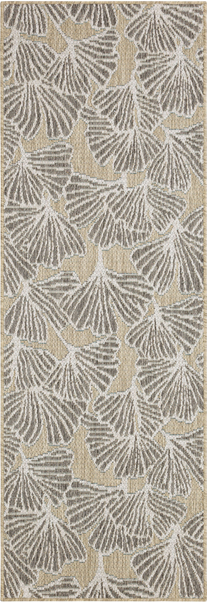 Jackson Leaf Fronds Taupe Area Rug