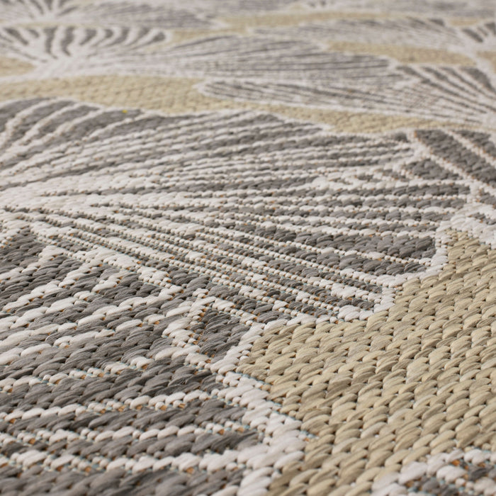 Jackson Leaf Fronds Taupe Area Rug
