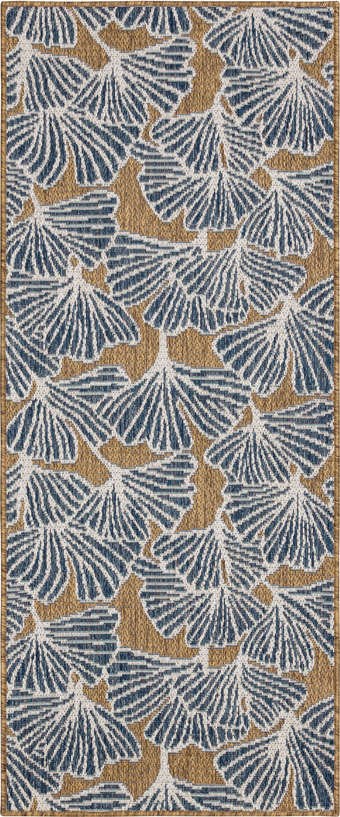 Jackson Leaf Fronds Brown Area Rug