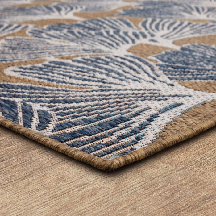 Jackson Leaf Fronds Brown Area Rug