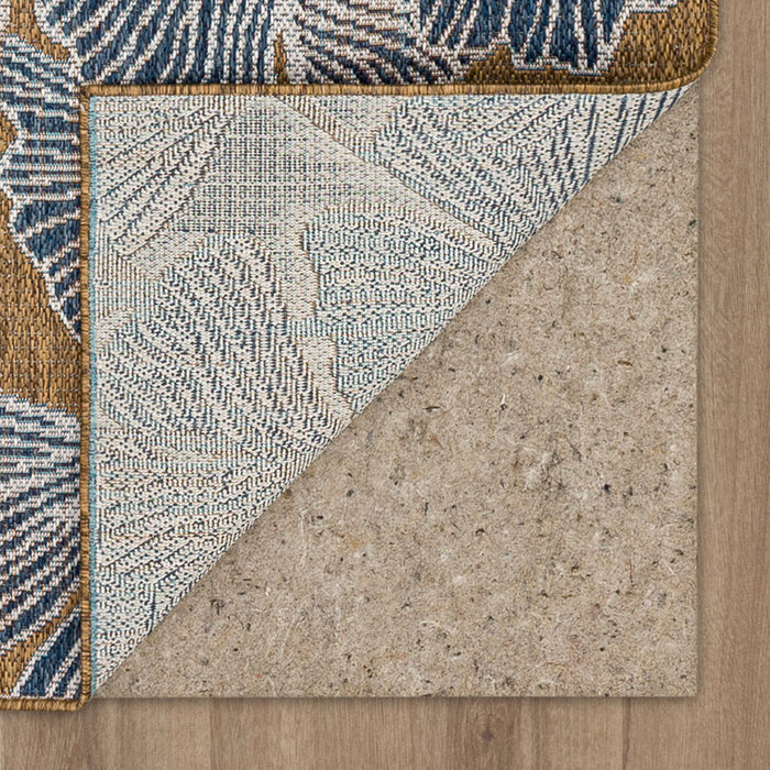 Jackson Leaf Fronds Brown Area Rug