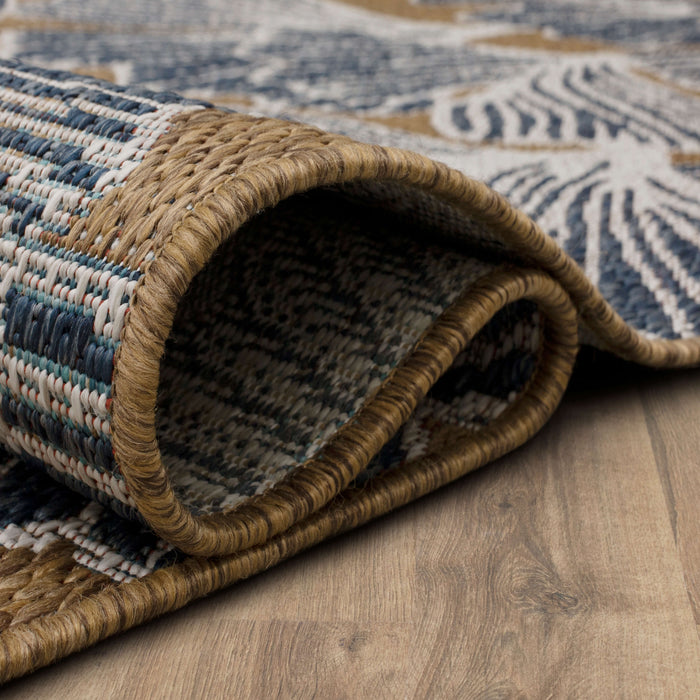 Jackson Leaf Fronds Brown Area Rug