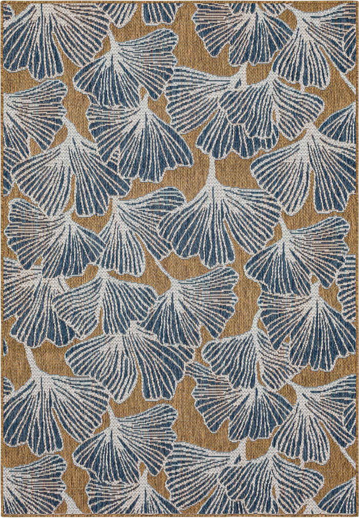 Jackson Leaf Fronds Brown Area Rug