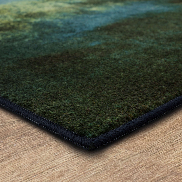 Technicolor Ice Field Blue Area Rug
