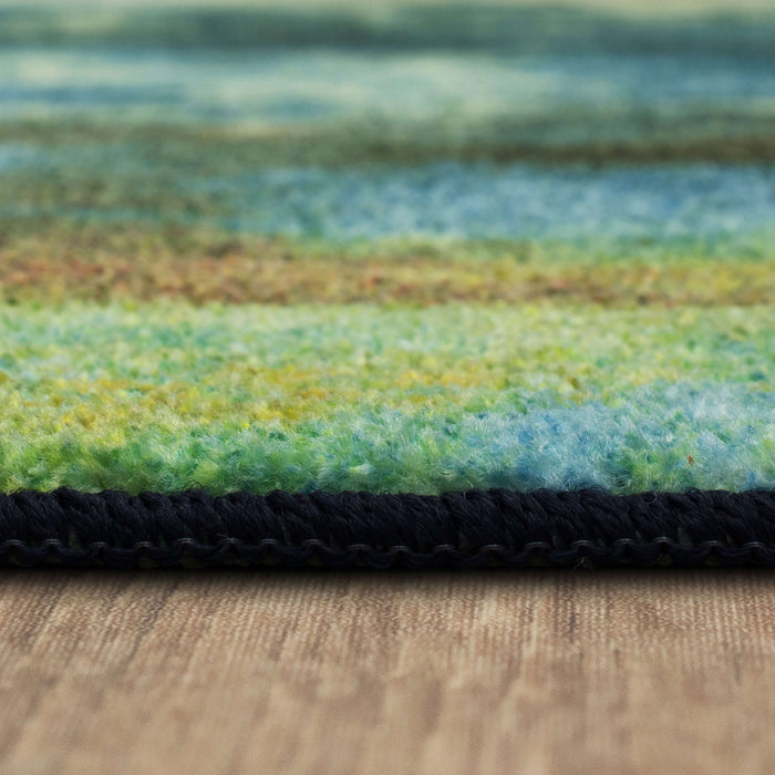 Technicolor Ice Field Blue Area Rug