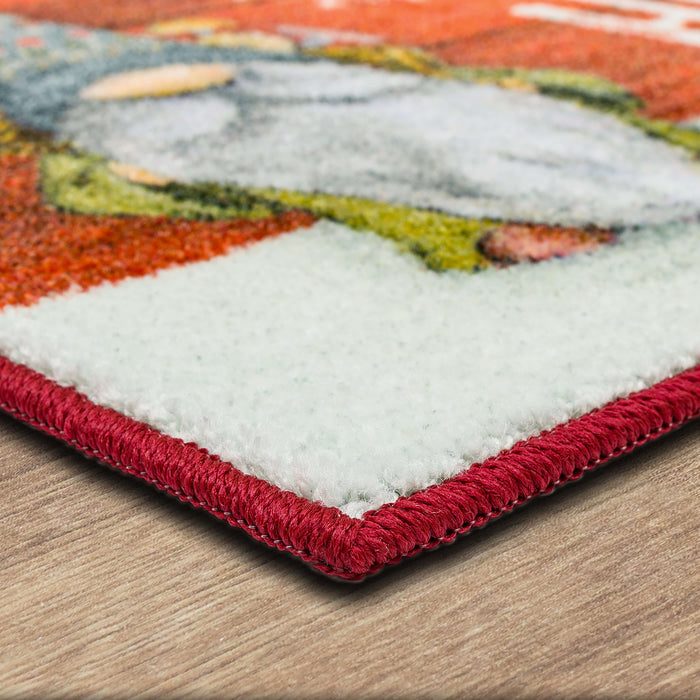 Gnome for the Holidays Red Accent Rug
