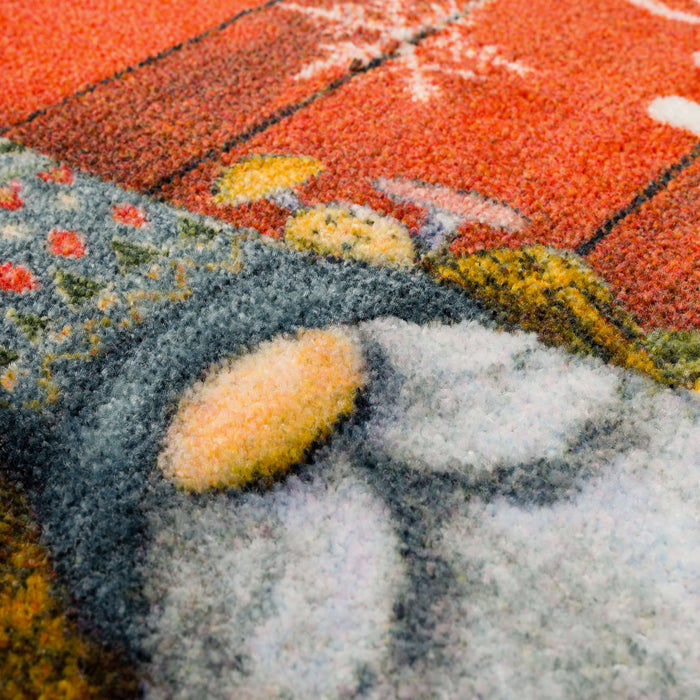 Gnome for the Holidays Red Accent Rug