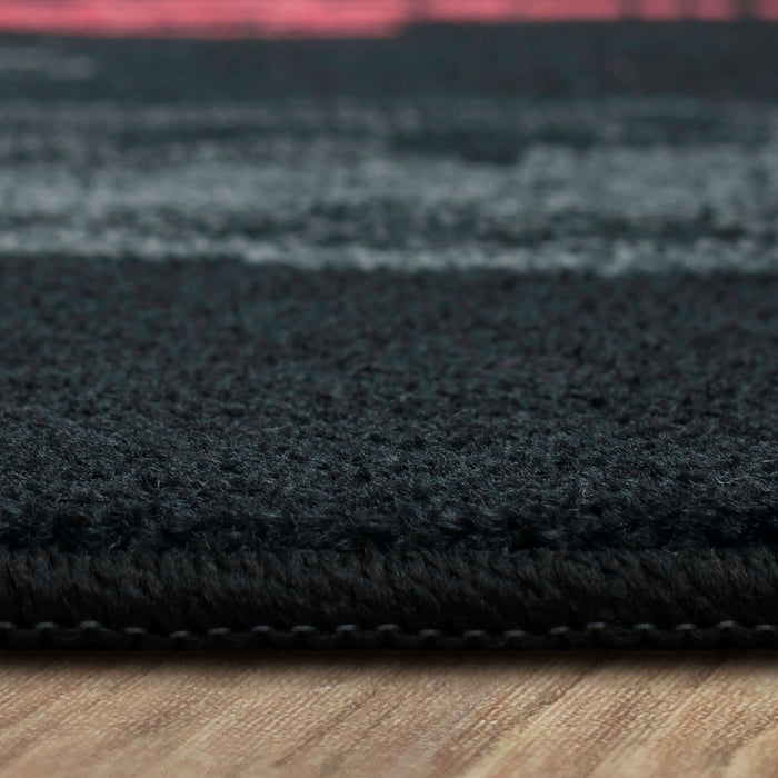 Technicolor Guitar Medley Pink Area Rug