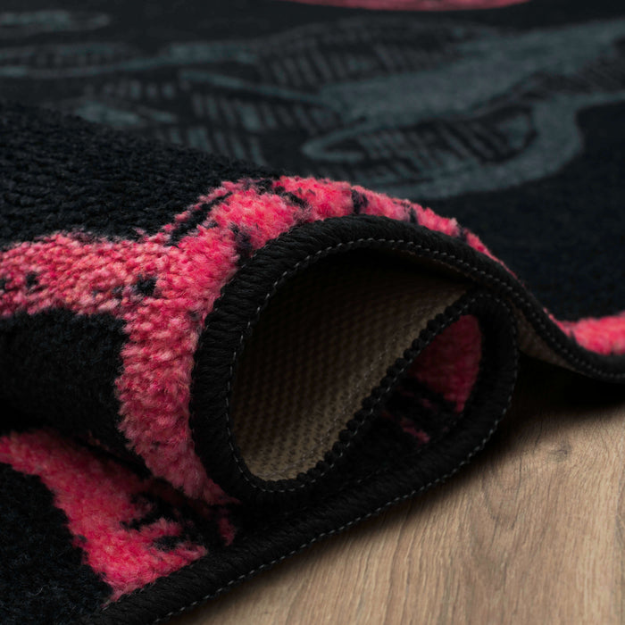 Technicolor Guitar Medley Pink Area Rug