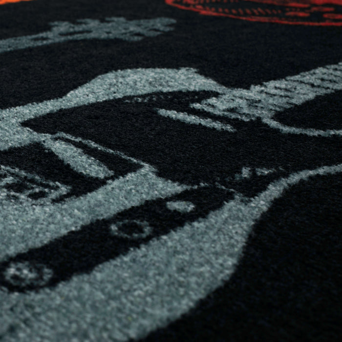 Technicolor Guitar Medley Red Area Rug