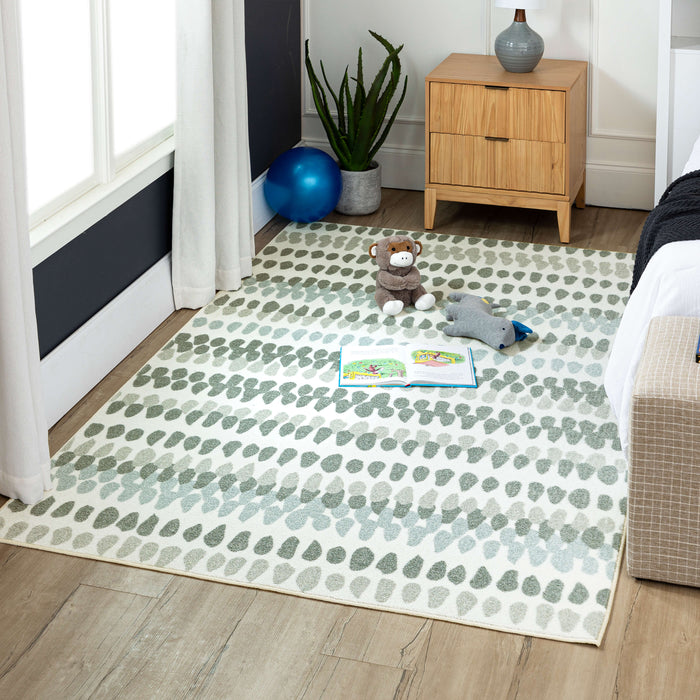 Technicolor Haley Stripe Cream Area Rug