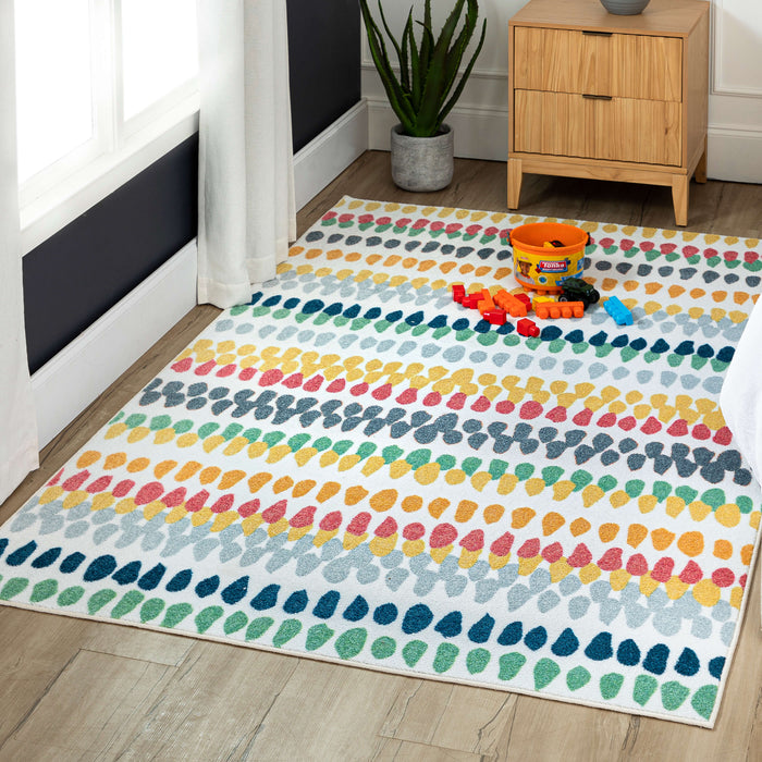Technicolor Haley Stripe Multi Area Rug