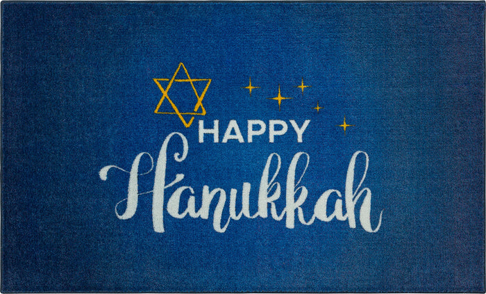 Happy Hanukkah Multi Accent Rug