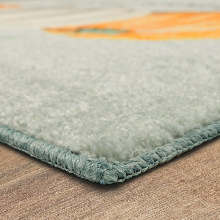 Happy Harvest Grey & Orange Accent Rug