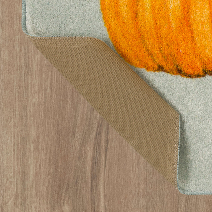 Happy Harvest Grey & Orange Accent Rug
