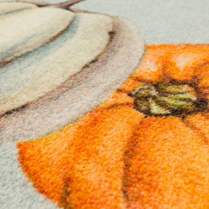 Happy Harvest Grey & Orange Accent Rug